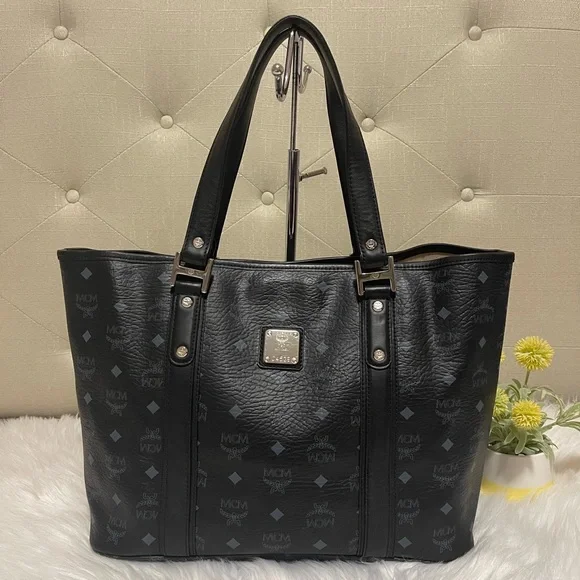 Authentic MCM Tote Black - Picture 1 of 14